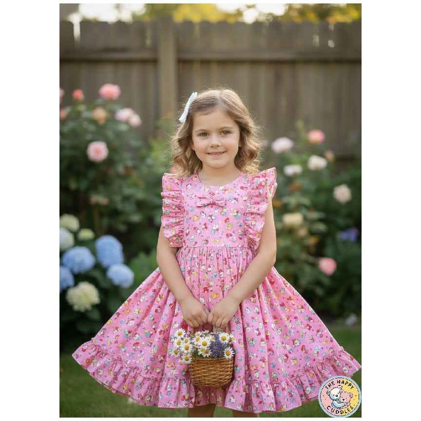 cotton twirl dress Pink Kitten Print Ruffle Brooks Brothers Regular Fit 6906-S505 Snow white the Crochet Twirl Dress Color:Ivory/Coral