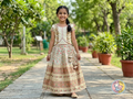Girls Traditional Cream Floral Lightweight Lehenga Set
