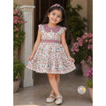 classic fit-and-flare tea dress with a tiered skirt