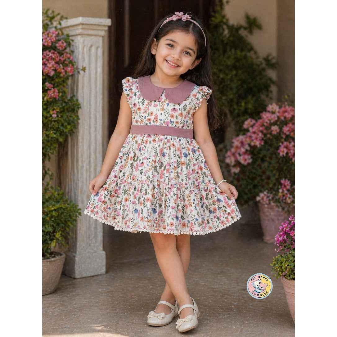 classic fit-and-flare tea dress with a tiered skirt