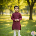 Handloom Boys Kurta Rich Maroon