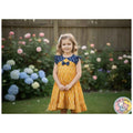Lovely yellow and Blue Cotton dress