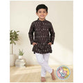 Festive Kurta Set for Boys- Brown