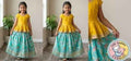 GIRLS PARTY WEAR - 2 PIECE - YELLOW GREEN