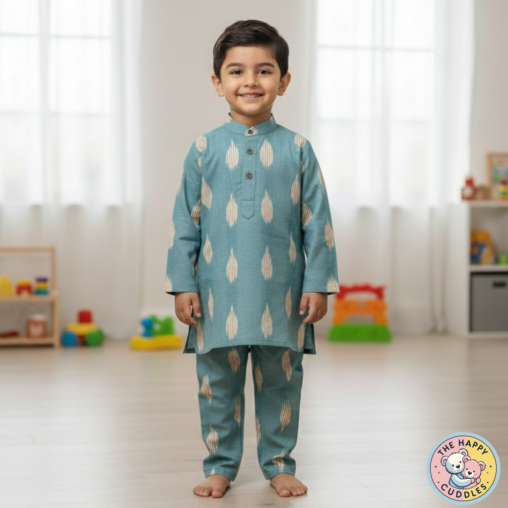 Premium Handspun cotton Boys suit Grey