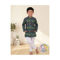 Festive Emerald Diamond Kurta Set