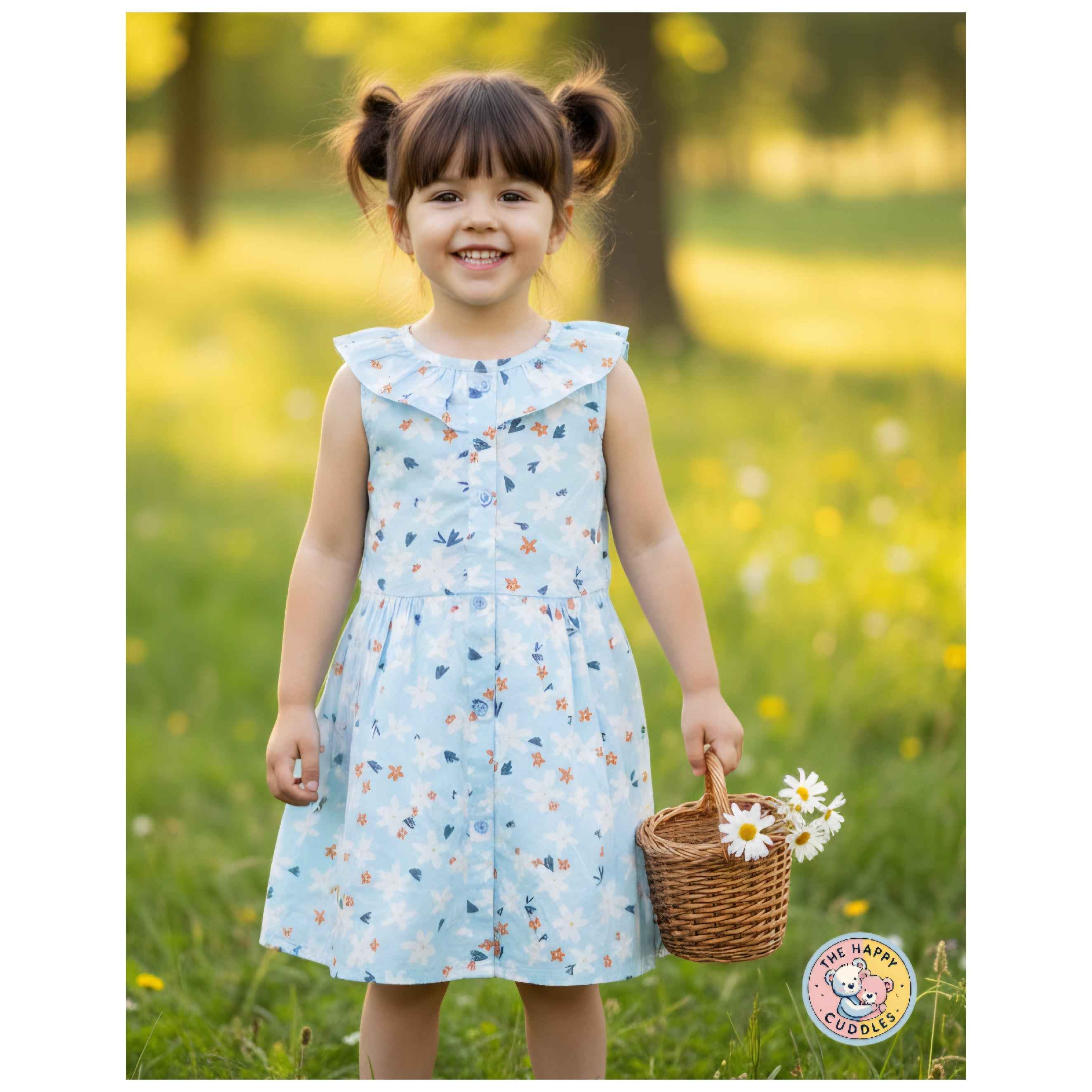 Light blue floral dress