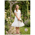 Girls White Floral A-Line Dress!