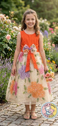 GIRLS PARTY WEAR - ORANGE
