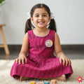 Premium Ikat Handloom Frock- Pink