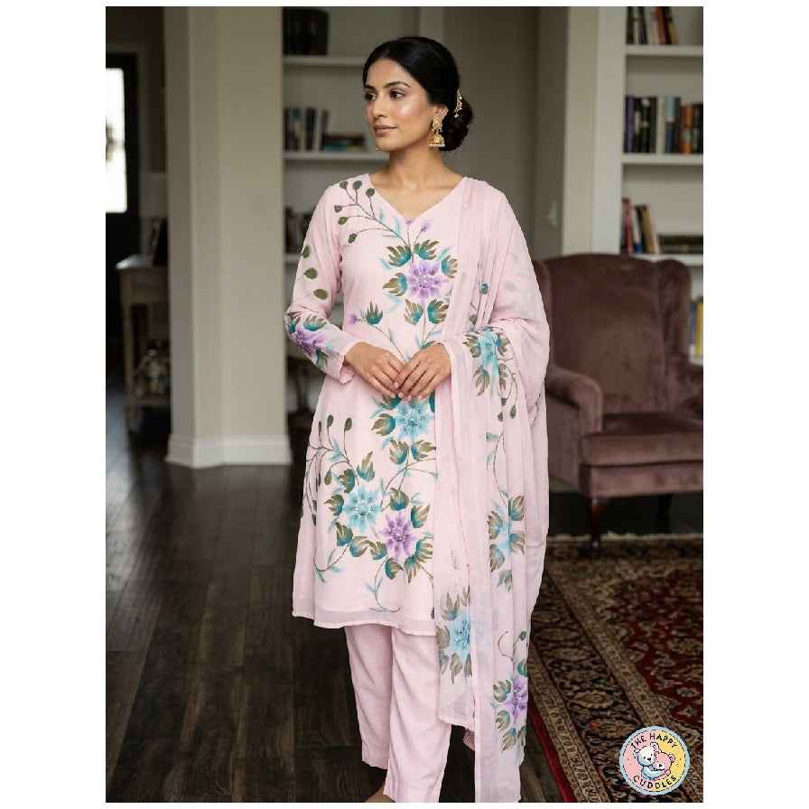 Elegant three-piece ethnic Kurtha Set