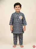 Premium Handspun cotton Boys suit Grey
