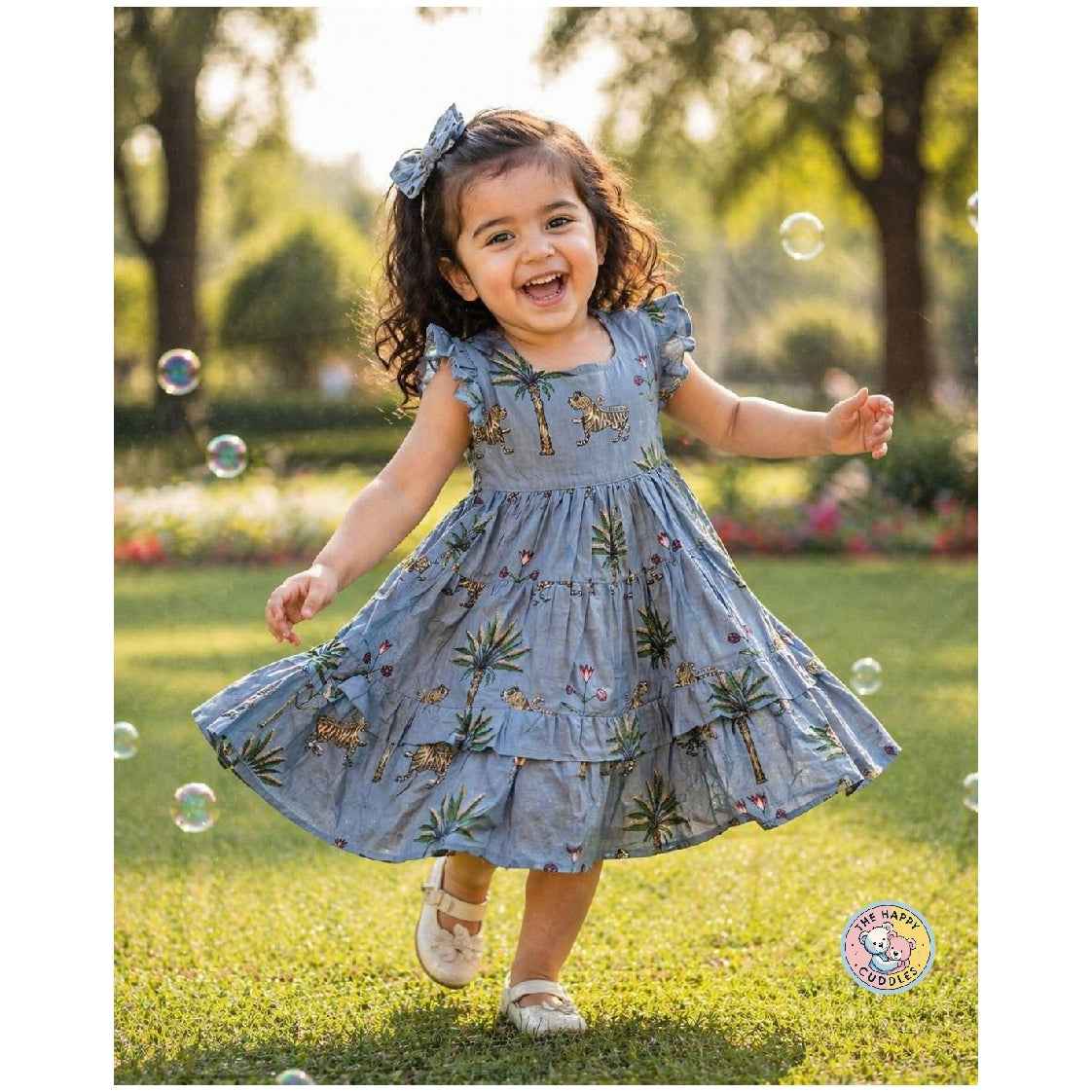 Girls Ash Jungle Themed Frock!