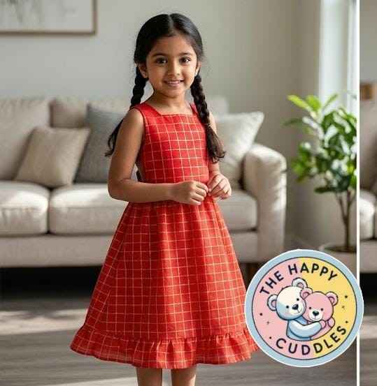 GIRLS PARTY WEAR - PURE RED