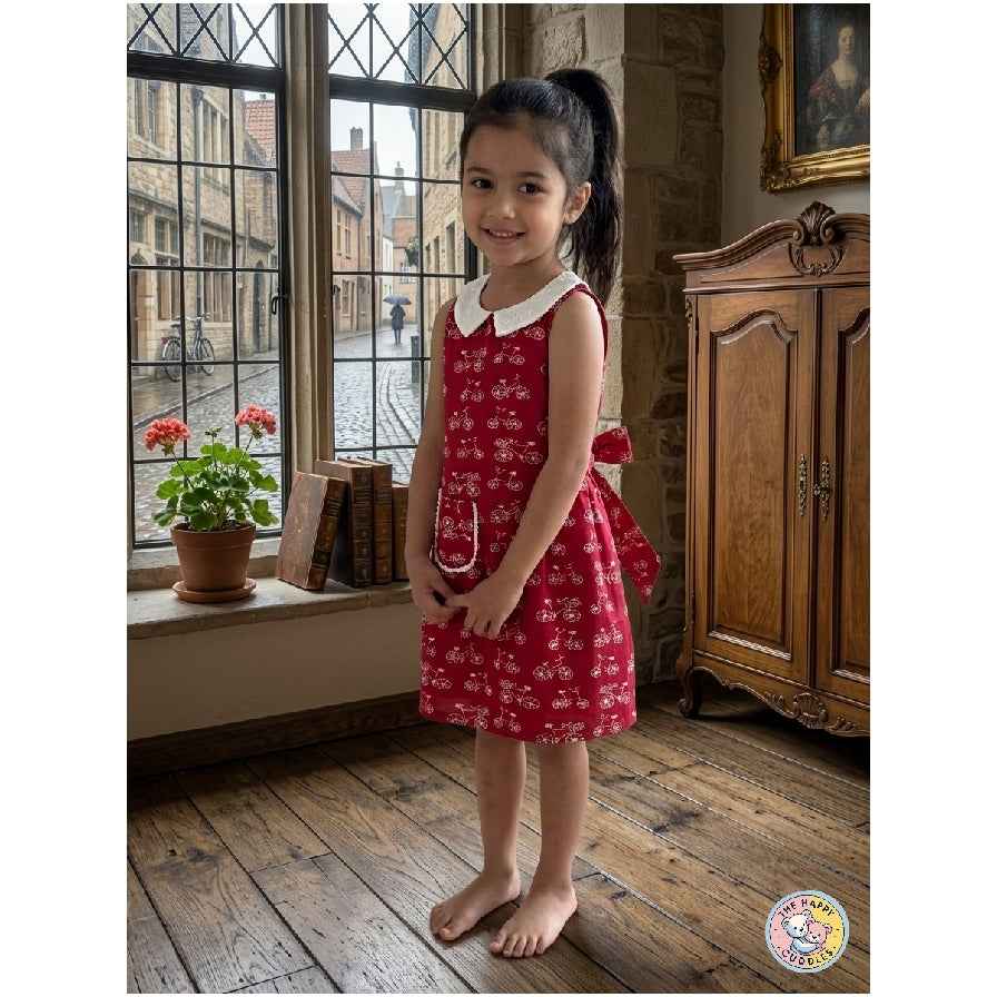 Cherry Red Charm Cotton Dress