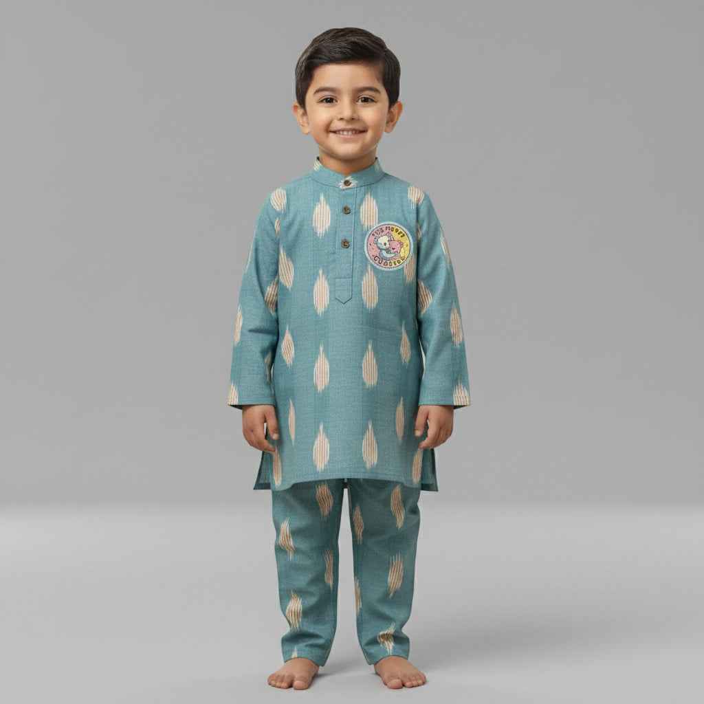 Premium Handspun cotton Boys suit Grey