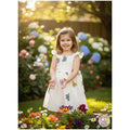 White Embroidered butterfly frock