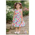 HappyCuddles Rainbow Garden Floral Dress
