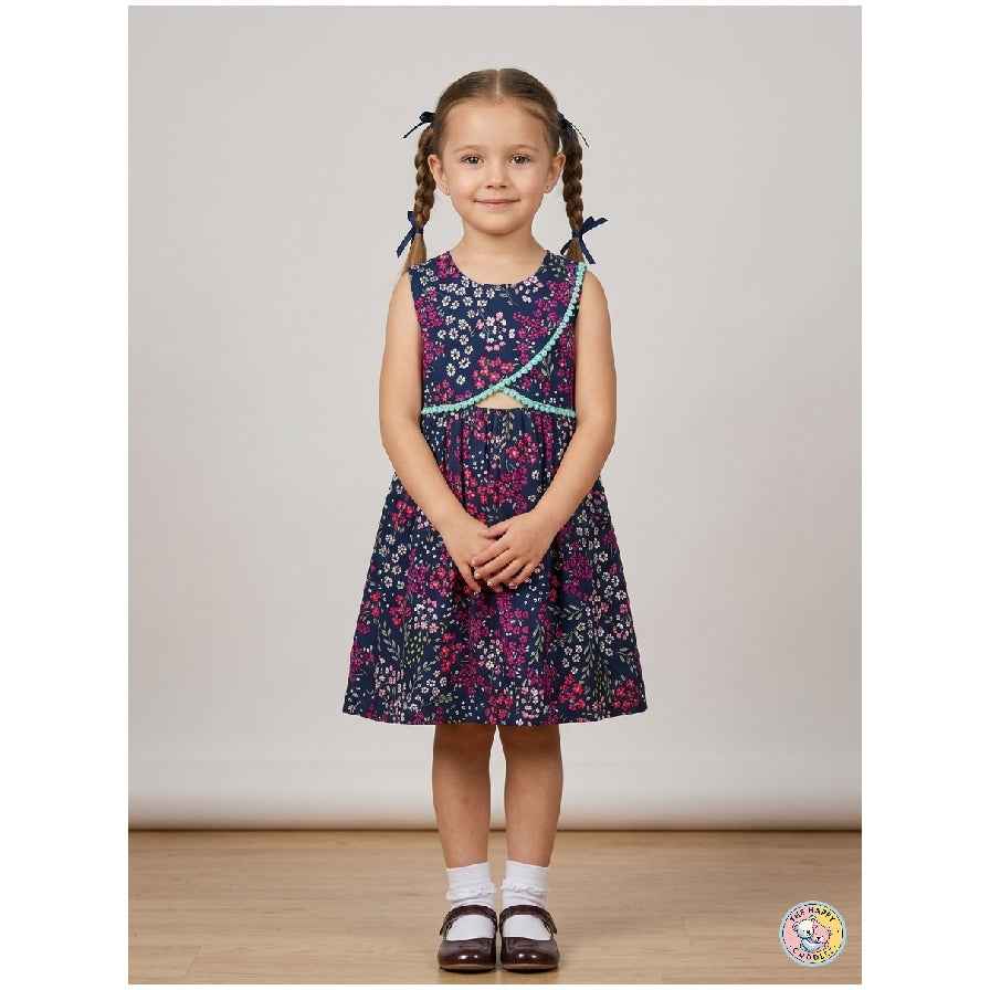 Blue Floral Flutter Frock
