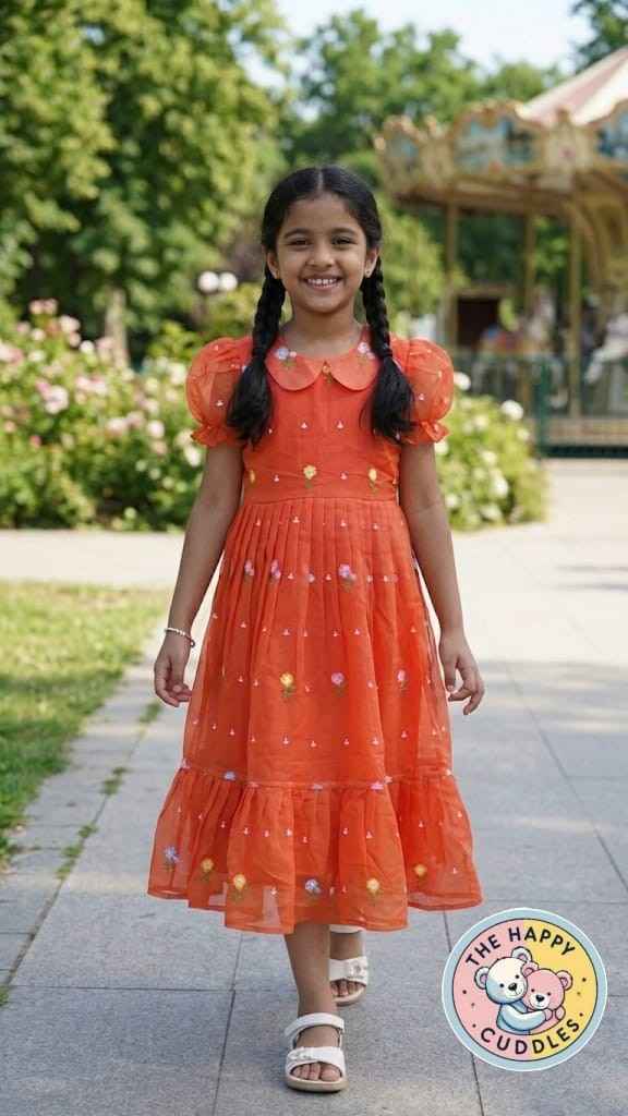 GIRLS PARTY WEAR - ORANGE