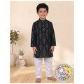 Black & White Festive Boys Kurta set