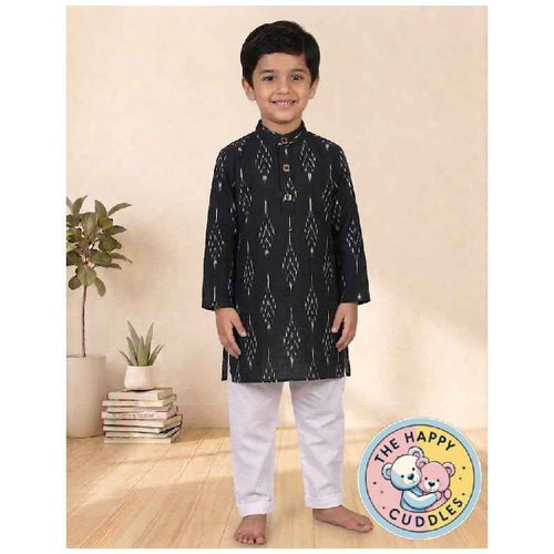 Black & White Festive Boys Kurta set
