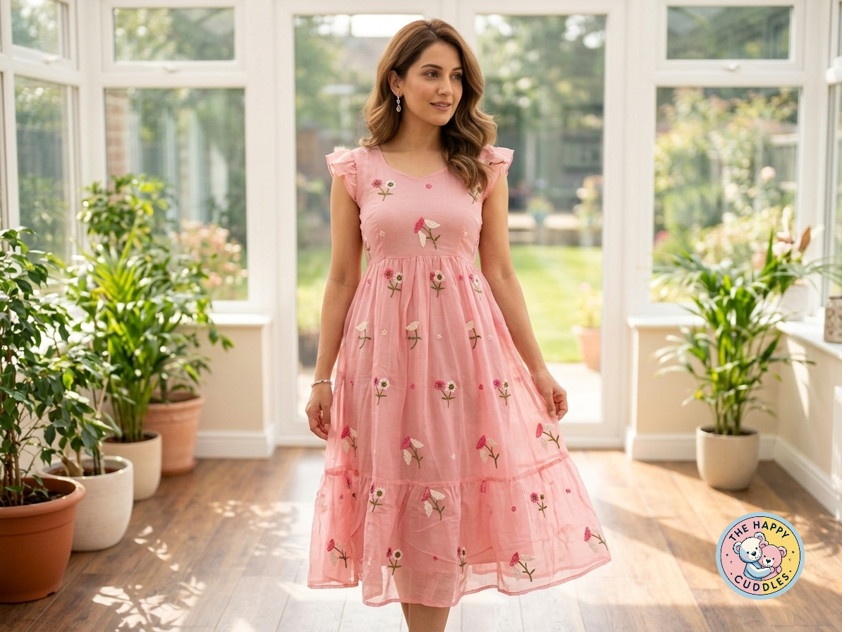 Women MC Baby pink Frock
