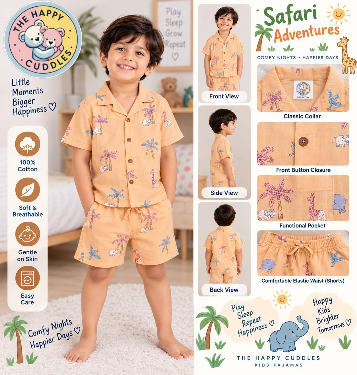 Cotton lenin summer orange