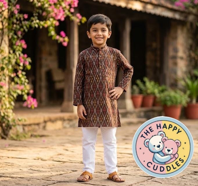 Brown kurtha set