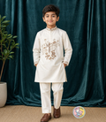Boys Imperial Ivory Embroidered Kurta Set