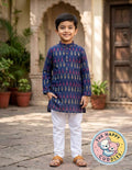 Navy blue with pink kurtha set
