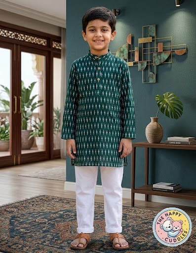 Leaf Green kurtha set